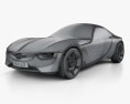 Opel GT 2017 3D模型 wire render