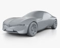 Opel GT 2017 3D модель clay render