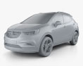 Opel Mokka X 2020 3d model clay render