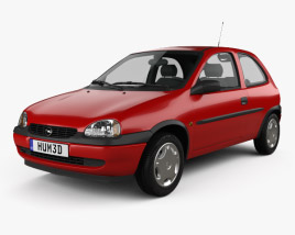 Opel Corsa (B) 3-door hatchback 2003 3D model