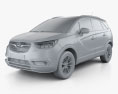 Opel Crossland X Turbo 2020 3d model clay render