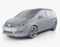 Opel Zafira (B) 2013 3d model clay render