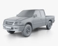 Opel Campo Sports Cab 2002 3d model clay render