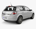 Opel Astra hatchback 2010 3d model back view