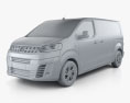 Opel Zafira Life 2022 3d model clay render