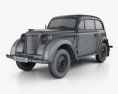 Opel Kadett 2 porte Berlina 1938 Modello 3D wire render