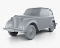 Opel Kadett 2-door sedan 1938 3d model clay render