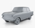 Opel Kadett 1962 3d model clay render
