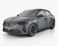 Opel Corsa 2022 3d model wire render