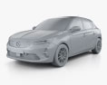 Opel Corsa e-Rally 2022 3d model clay render