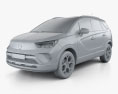 Opel Crossland 2022 Modello 3D clay render