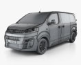Opel Vivaro Crew Van L2 2022 3D模型 wire render
