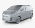 Opel Vivaro Crew Van L2 2022 3D-Modell clay render