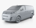 Opel Vivaro Crew Van L3 2022 3D модель clay render