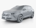 Opel Grandland 2022 3d model clay render