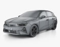 Opel Astra hybrid Ultimate 2021 3d model wire render