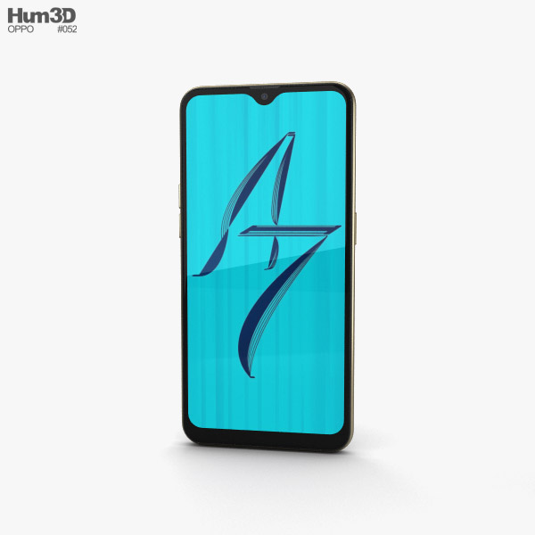 Oppo A7 Glaring Gold Modèle 3D