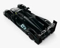 Oreca 07 LMP2 2017 3d model top view