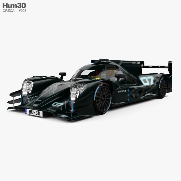Oreca 07 LMP2 with HQ interior 2017 3D model