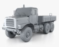 Oshkosh Terramax Flatbed Truck 2016 3d model clay render