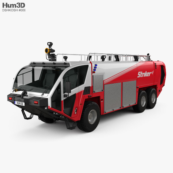 Oshkosh Striker 3000 Fire Truck 2010 3D model