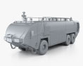 Oshkosh Striker 3000 Camión de Bomberos 2010 Modelo 3D clay render