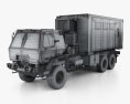 Oshkosh FMTV M1087 A1P2 Expansible Van Truck 2016 3D модель wire render