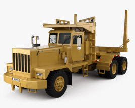 Pacific P-16 Log Truck 1978 3D model