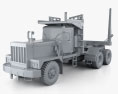 Pacific P-16 Log Truck 1978 3D模型 clay render