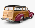 Packard 110 Station Wagon (1900-1483) 1941 3d model back view