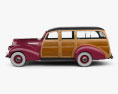 Packard 110 Station Wagon (1900-1483) 1941 3d model side view