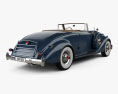 Packard Twelve Coupe Roadster with HQ interior 1936 3d model back view