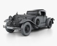 Packard 734 1930 3d model wire render