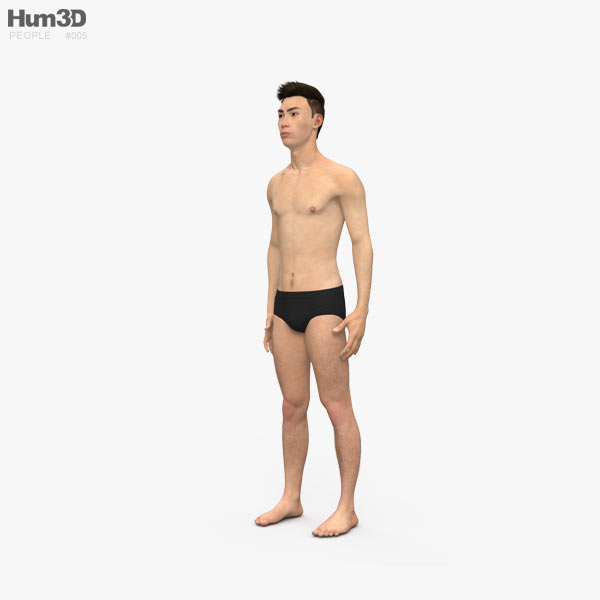 Hombre asiático Modelo 3D