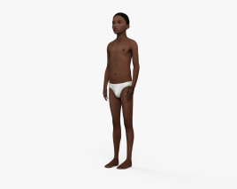 Афро-американський хлопчик 3D модель