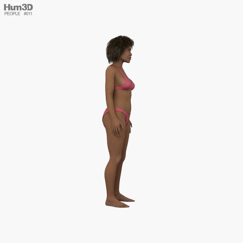 Mujer afroamericana Modelo 3D - Personajes on Hum3D