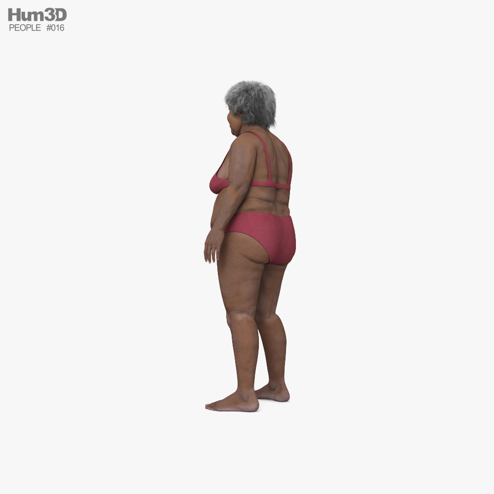 Літня афроамериканська жінка 3D модель