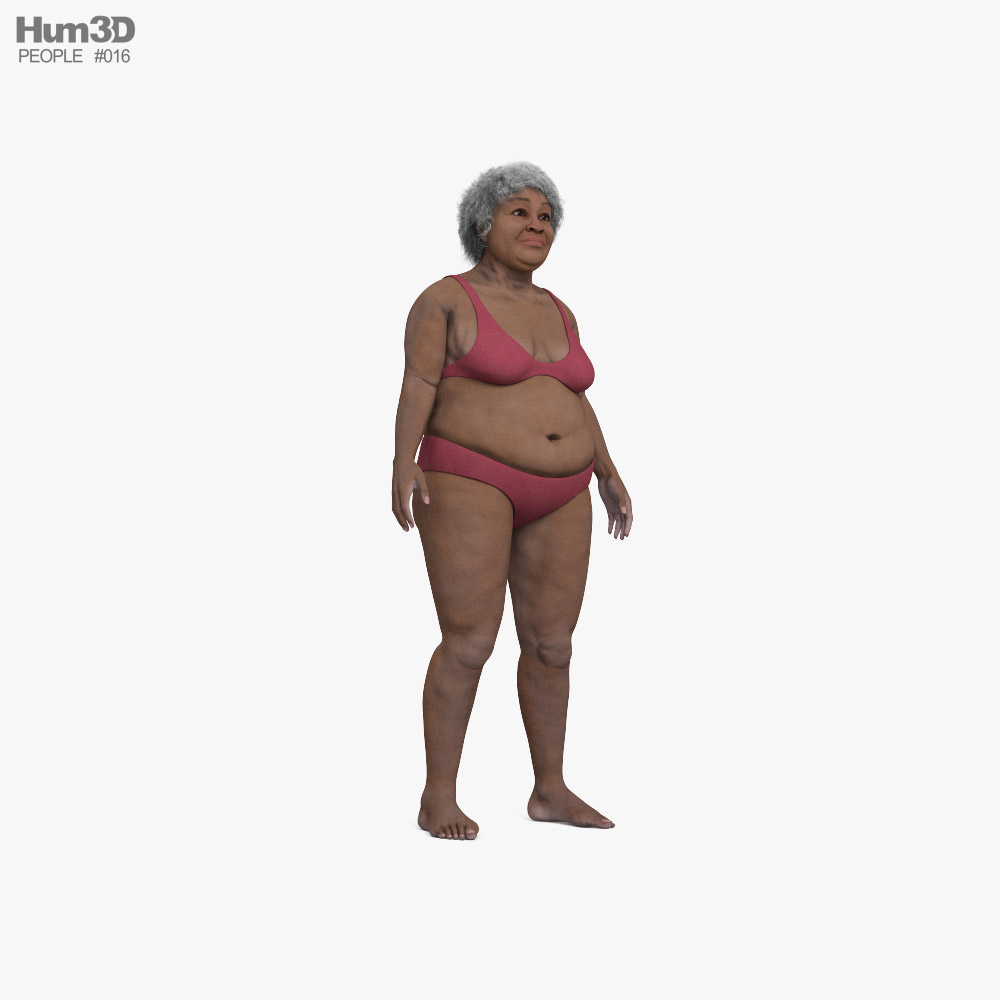 Mujer afroamericana mayor Modelo 3D - Personajes on Hum3D