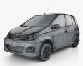 Perodua Viva 2014 3d model wire render