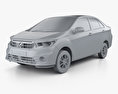 Perodua Bezza 2017 3d model clay render