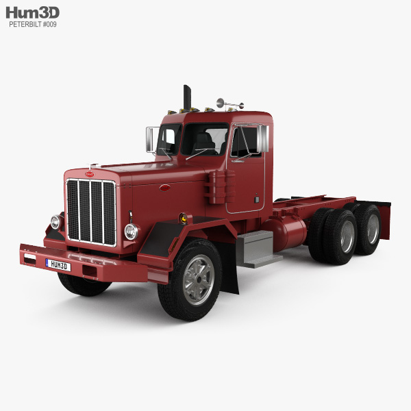 Peterbilt 353 Chassis Truck 1973 3D model