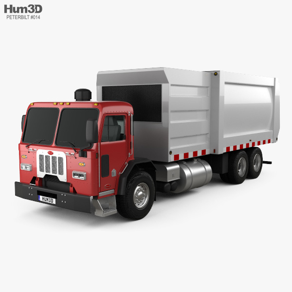 Peterbilt 320 Garbage Truck 2015 3D model