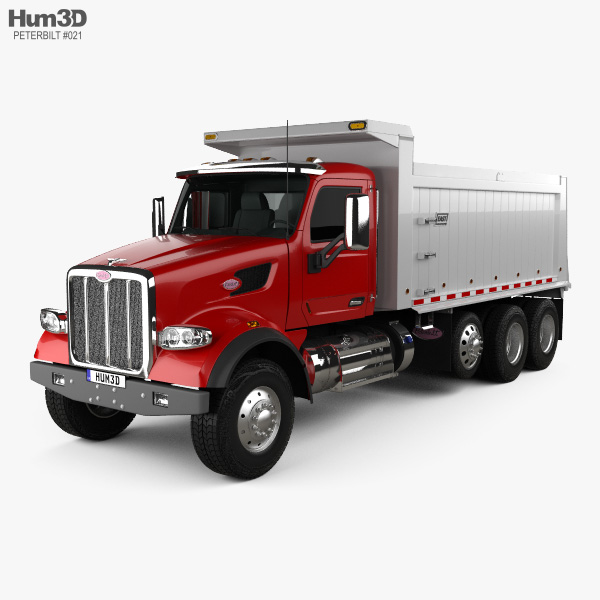 Peterbilt 567 SFFA Tipper Truck 4-axle 2019 3D model