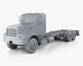 Peterbilt 330 Chassis Truck 3-axle 2015 3d model clay render