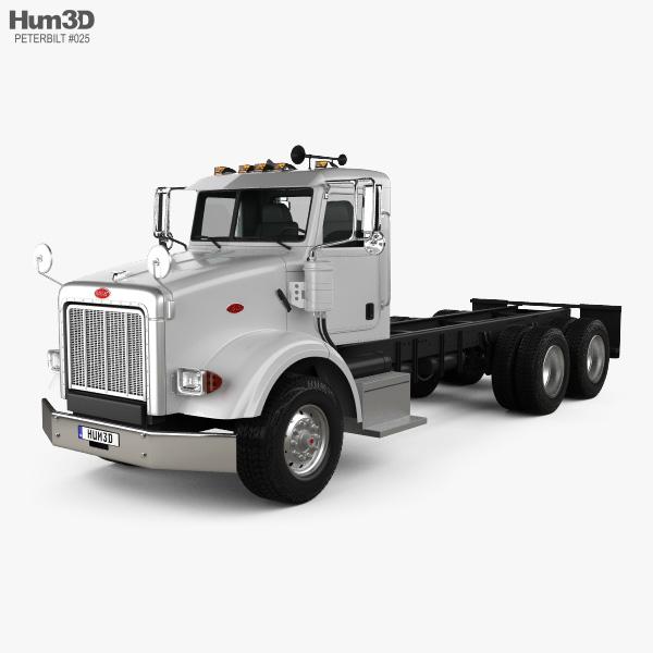 Peterbilt 357 Day Cab Chassis Truck 2008 3D model