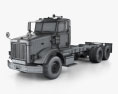 Peterbilt 357 Day Cab Camião Chassis 2006 Modelo 3d wire render