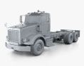Peterbilt 357 Day Cab Fahrgestell LKW 2006 3D-Modell clay render