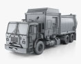 Peterbilt 520 Garbage Truck McNeilus 2016 3d model wire render