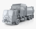 Peterbilt 520 Garbage Truck McNeilus 2016 3d model clay render