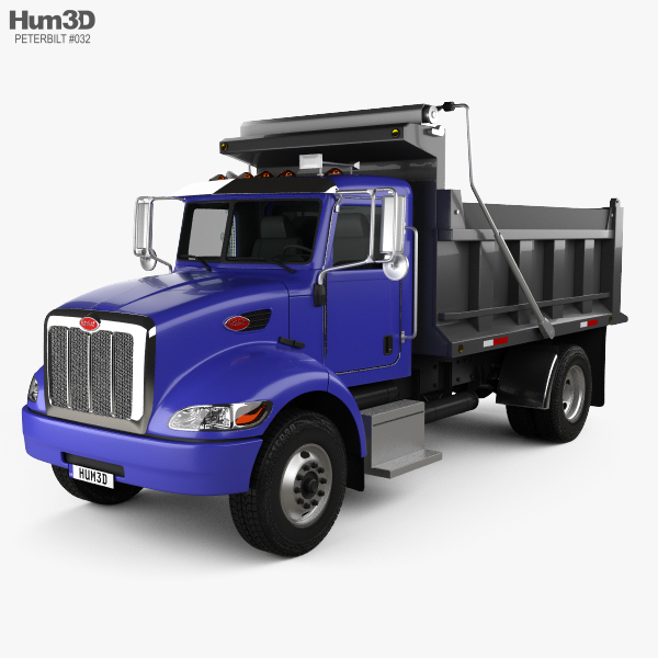 Peterbilt 340 Camión Volquete 2009 Modelo 3D